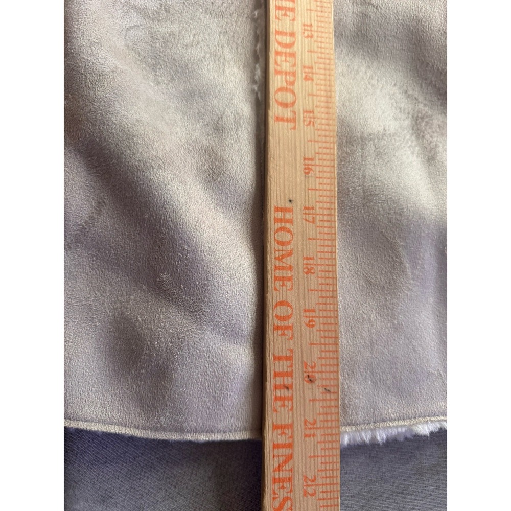 💙Gap Womens Sherpa Lined Tan Toggle Button Faux Suede Vest Sz S 90s Y2K Boho - Picture 9 of 9